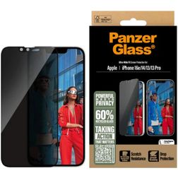 PanzerGlass Ultra-Wide Fit Privacy iPhone 14 Glazen Screenprotector Privacy - Case Friendly - Zwart