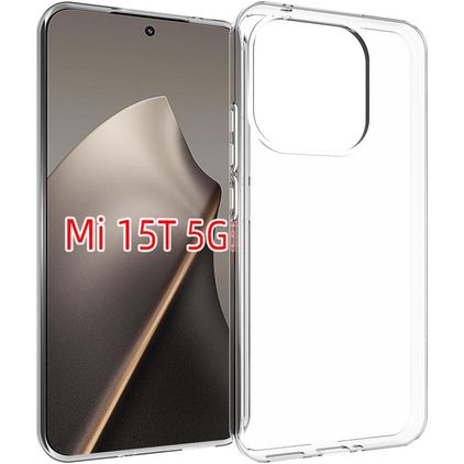 Mobigear Basics Doorzichtig Xiaomi 15T Hoesje Flexibel TPU Backcover - Transparant