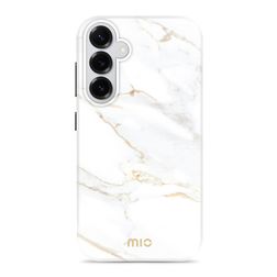 MIO Samsung Galaxy S25 Plus MagSafe Hoesje Hardcase Backcover - White Marble