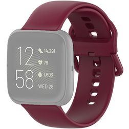 Mobigear Sport Buckle Siliconen Fitbit Versa Bandje Gespsluiting - Rood