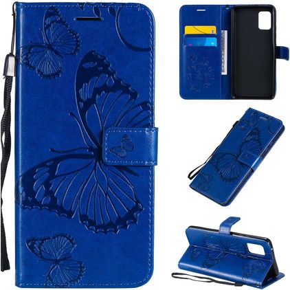 Mobigear Butterfly Samsung Galaxy A51 5G Hoesje Bookcase Portemonnee - Blauw