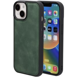 Mobiparts Classic iPhone 15 MagSafe Hoesje TPU,Kunstleer Backcover - Emerald Green