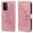Mobigear Flowers OPPO A74 5G Hoesje Bookcase Portemonnee - Roségoud