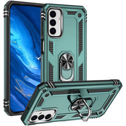 Mobigear Armor Ring Samsung Galaxy M23 Hoesje Hardcase Backcover Shockproof met Ringhouder - Groen
