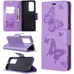 Mobigear Butterfly Huawei P40 Pro Hoesje Bookcase Portemonnee - Paars