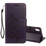 Mobigear Flowers iPhone XR Hoesje Bookcase Portemonnee - Paars