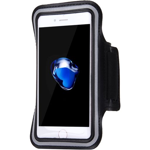 Mobigear Telefoonhouder Hardlopen iPhone SE (2020) Sport Hoesje Neopreen Sportarmband - Zwart