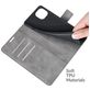 Mobigear Wallet iPhone 13 Mini Hoesje Bookcase Portemonnee - Grijs