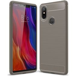 Mobigear Brushed Slim Xiaomi Mi 8 SE Hoesje Flexibel TPU Backcover - Grijs