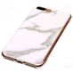Mobigear Marble iPhone 8 Plus Hoesje Flexibel TPU Backcover - Wit
