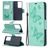 Mobigear Butterfly Samsung Galaxy S21 Ultra Hoesje Bookcase Portemonnee - Turquoise