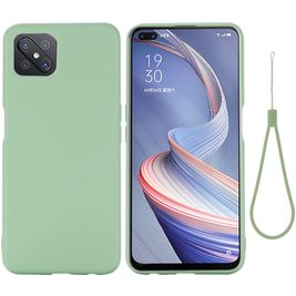Mobigear Rubber Touch OPPO Reno 4 Z 5G Siliconen Hoesje Backcover - Groen
