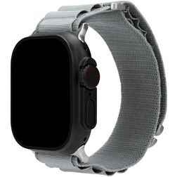 Mobilize Alpine Nylon Apple Watch Bandje Gespsluiting - 49/46/45/44 mm - Light Grey