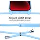 Mobigear Lanyard iPhone 14 Plus Siliconen Hoesje met koord - Babyblauw