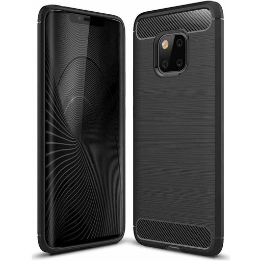 Mobigear Brushed Slim Huawei Mate 20 Pro Hoesje Flexibel TPU Backcover - Zwart