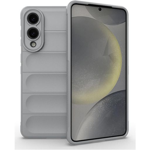 Mobigear Bumpy Samsung Galaxy S25 Edge Hoesje Flexibel TPU Backcover - Grijs