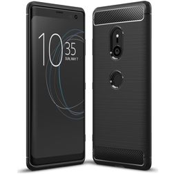 Mobigear Brushed Slim Sony Xperia XZ3 Hoesje Flexibel TPU Backcover - Zwart