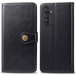 Mobigear Snap Button Realme X50 Pro Hoesje Bookcase Portemonnee - Zwart