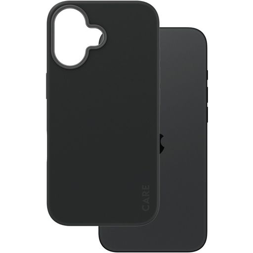 CARE by PanzerGlass Fashionable iPhone 16 Siliconen MagSafe Hoesje Backcover - Zwart