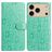 Mobigear Flowers iPhone 17 Pro Max Hoesje Bookcase Portemonnee - Groen