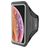 Mobiparts Comfort Fit Telefoonhouder Hardlopen iPhone XS Max Sport Hoesje Neopreen Sportarmband - Zwart