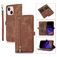Mobigear Zipper iPhone 14 Hoesje Bookcase Portemonnee - Bruin