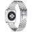 Mobigear Honeycomb Stalen Apple Watch Bandje Gespsluiting - 49/46/45/44 mm - Zilver