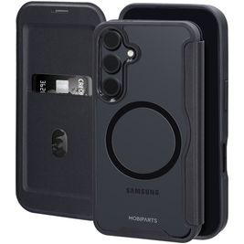 Mobiparts Shield Line Samsung Galaxy S25 MagSafe Hoesje Bookcase - Zwart