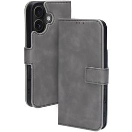 Mobiparts Classic Wallet MagSafe iPhone 16 MagSafe Hoesje Bookcase Portemonnee - Granite Grey