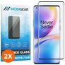 Mobigear Curved OnePlus 8 Pro Glazen Screenprotector - Case Friendly - Zwart (2-Pack)