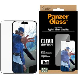 PanzerGlass Ultra-Wide Fit iPhone 17 Pro Max Glazen Screenprotector - Case Friendly