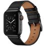 Mobigear Firenze Leren Apple Watch Bandje Gespsluiting - 49/46/45/44 mm - Zwart