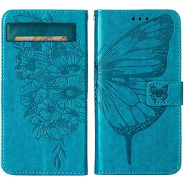 Mobigear Butterfly Google Pixel 7a Hoesje Bookcase Portemonnee - Blauw