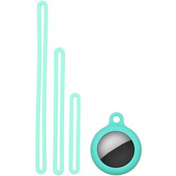 Mobigear Lanyard Apple AirTag Hoesje Flexibel Siliconen - Mint