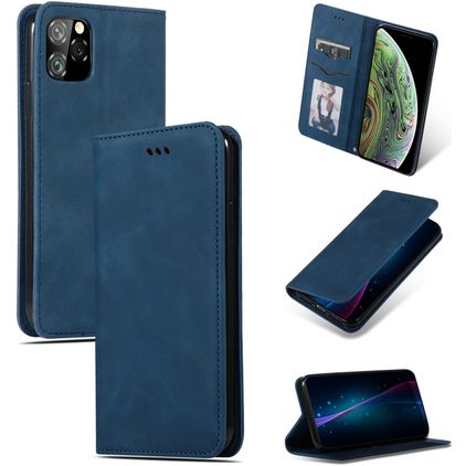 Mobigear Retro Slim iPhone 11 Pro Hoesje Bookcase - Blauw