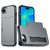 Mobigear Card iPhone 16e Hoesje Hardcase Backcover Shockproof met Pasjeshouder - Grijs