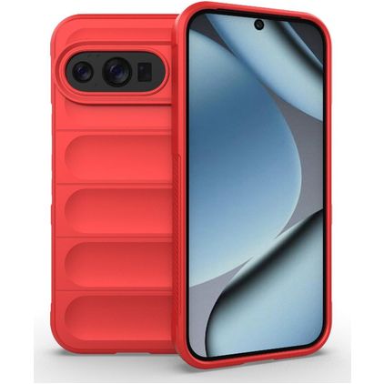 Mobigear Bumpy Google Pixel 10 Pro Hoesje Flexibel TPU Backcover - Rood