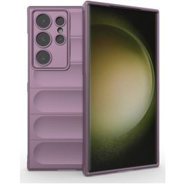 Mobigear Bumpy Samsung Galaxy S24 Ultra Hoesje Flexibel TPU Backcover - Paars