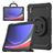 Mobigear RingGuard Samsung Galaxy Tab S10 Ultra Hoes Hard kunststof / Siliconen Backcover + Stylus Houder + Schouderband + Standaard - Zwart