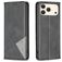 Mobigear Rhombus Slim iPhone 17 Pro Hoesje Bookcase - Zwart