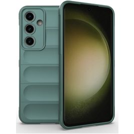 Mobigear Bumpy Samsung Galaxy S24 FE Hoesje Flexibel TPU Backcover - Groen