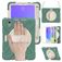 Mobigear SureGrip XGuard iPad Mini 7 (2024) Hoes Hard Kunststof,Siliconen Backcover + Stylus Houder + Schouderband + Standaard - Groen