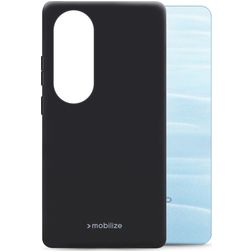 Mobilize Rubber Gelly OPPO A60 Hoesje Flexibel TPU Backcover - Zwart