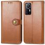 Mobigear Snap Button Xiaomi 12X Hoesje Bookcase Portemonnee - Bruin
