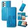 Mobigear Clover Samsung Galaxy A73 Hoesje Bookcase Portemonnee - Blauw