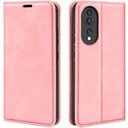 Mobigear Retro Slim HONOR 70 Hoesje Bookcase Portemonnee - Roze