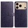 Mobigear Flowers iPhone 17 Pro Hoesje Bookcase Portemonnee - Paars