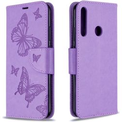 Mobigear Butterfly Huawei P40 Lite E Hoesje Bookcase Portemonnee - Paars