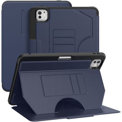 Mobigear Magnetic Folio iPad Pro 11 Inch (2025) Hoes Bookcase + Stylus Houder - Marineblauw