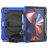 Mobigear SureGrip Xtreme iPad Pro 12.9 Inch (2022) Hoes Hard Kunststof,Siliconen Backcover + Stylus Houder + Schouderband + Standaard - Zwart / Blauw